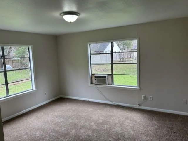 an empty room with a window