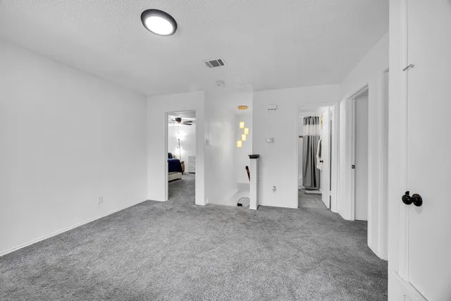a view of a livingroom with a chandelier