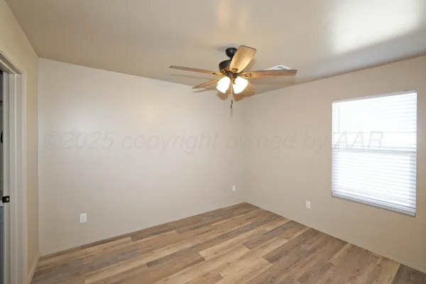 an empty room with a window