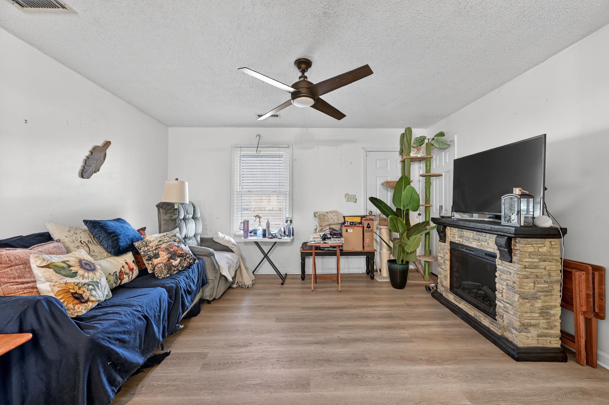 103 Reaves Cove Road Columbia, TN 38401 - Photo 12 of 24 a living room with furniture and a flat screen tv