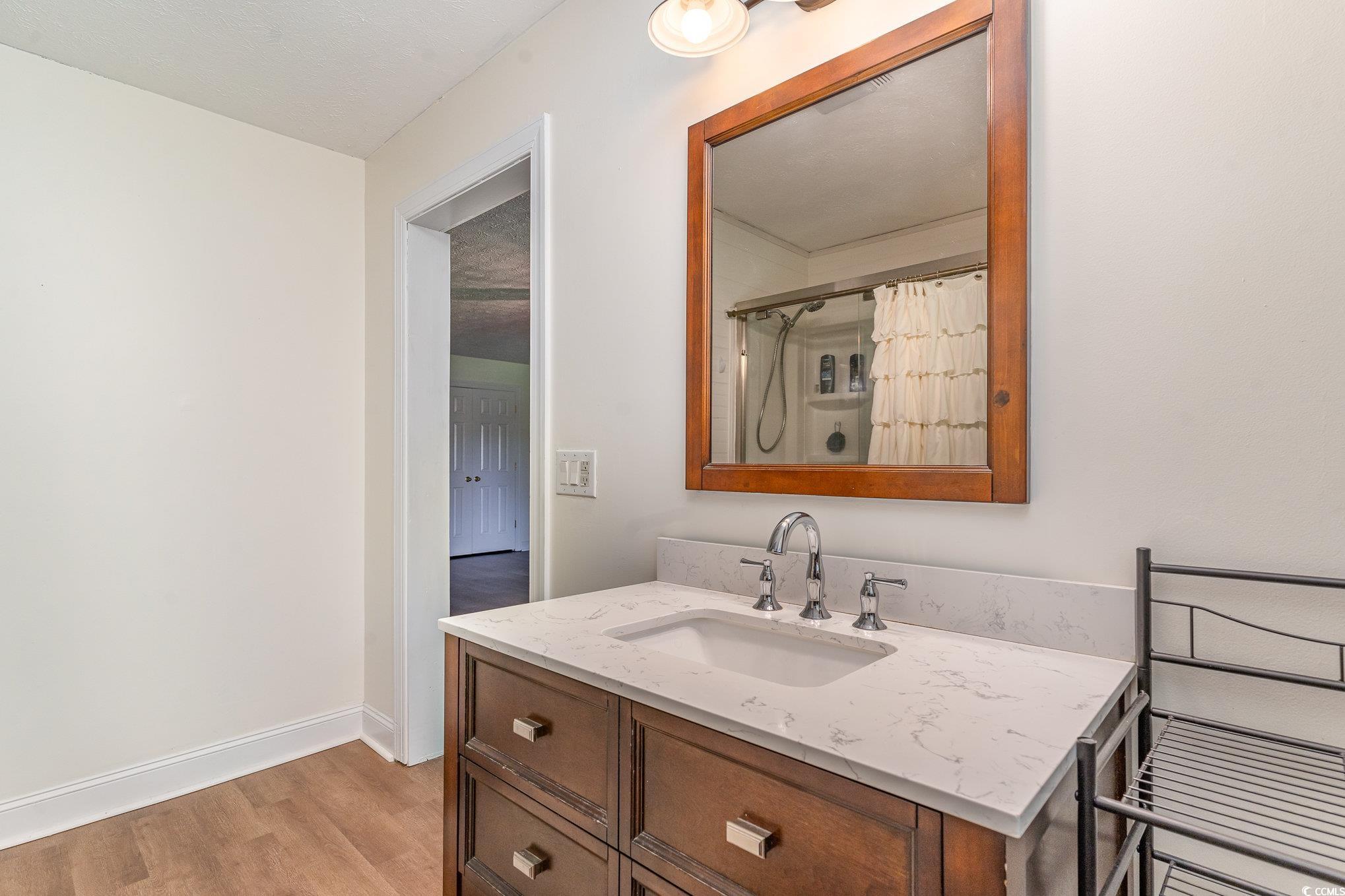1359 Rodney Road Conway, SC 29526 - Photo 14 of 40 Bathroom with vanity and wood-type flooring