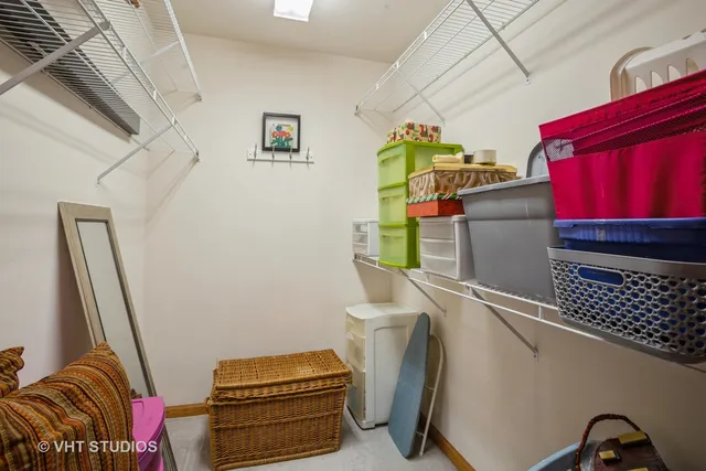 a view of storage and utility room with racks