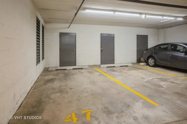 a view of a car garage door