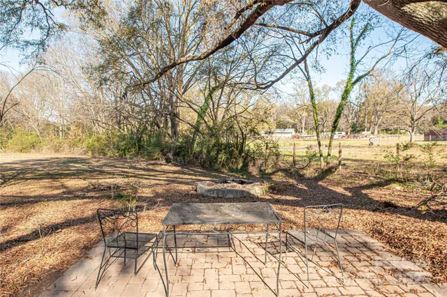 a view of a yard with a trees
