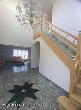 a view of a fireplace in a room