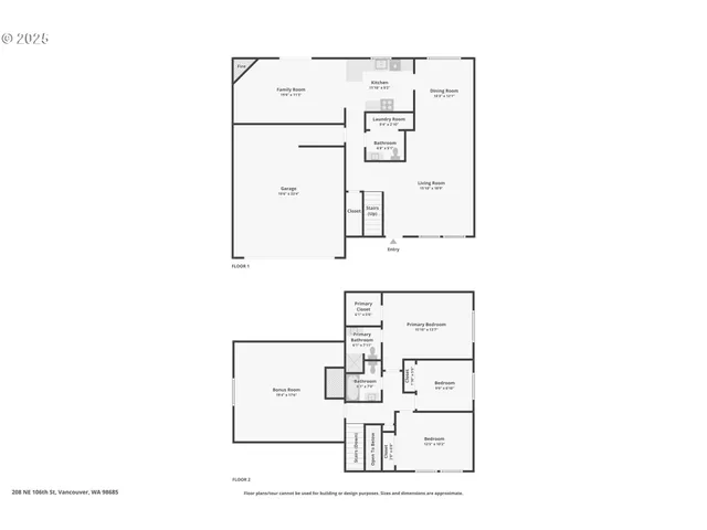 $559,000 | 208 Northeast 106th Street, Vancouver, WA 98685