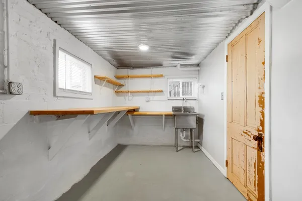 a view of storage and utility room