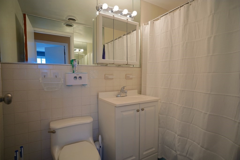 175 Clare Avenue, Unit E8 Boston, MA 02136 - Photo 16 of 25 a bathroom with a toilet a sink and mirror