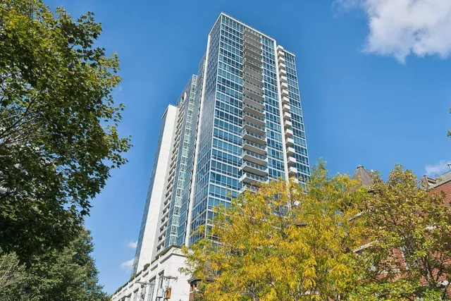 a view of a tall building