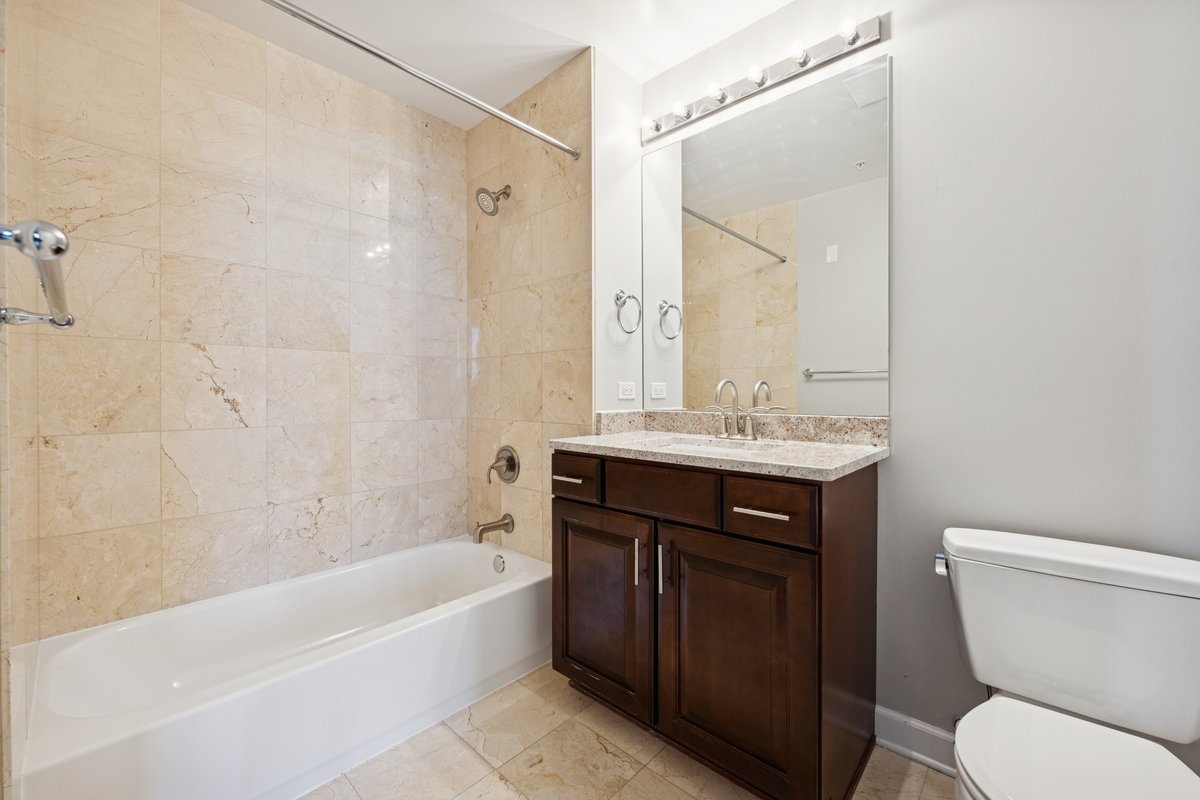 1629 South Prairie Avenue, Unit 801 Chicago, IL 60616 - Photo 20 of 33 a bathroom with a sink a toilet and shower