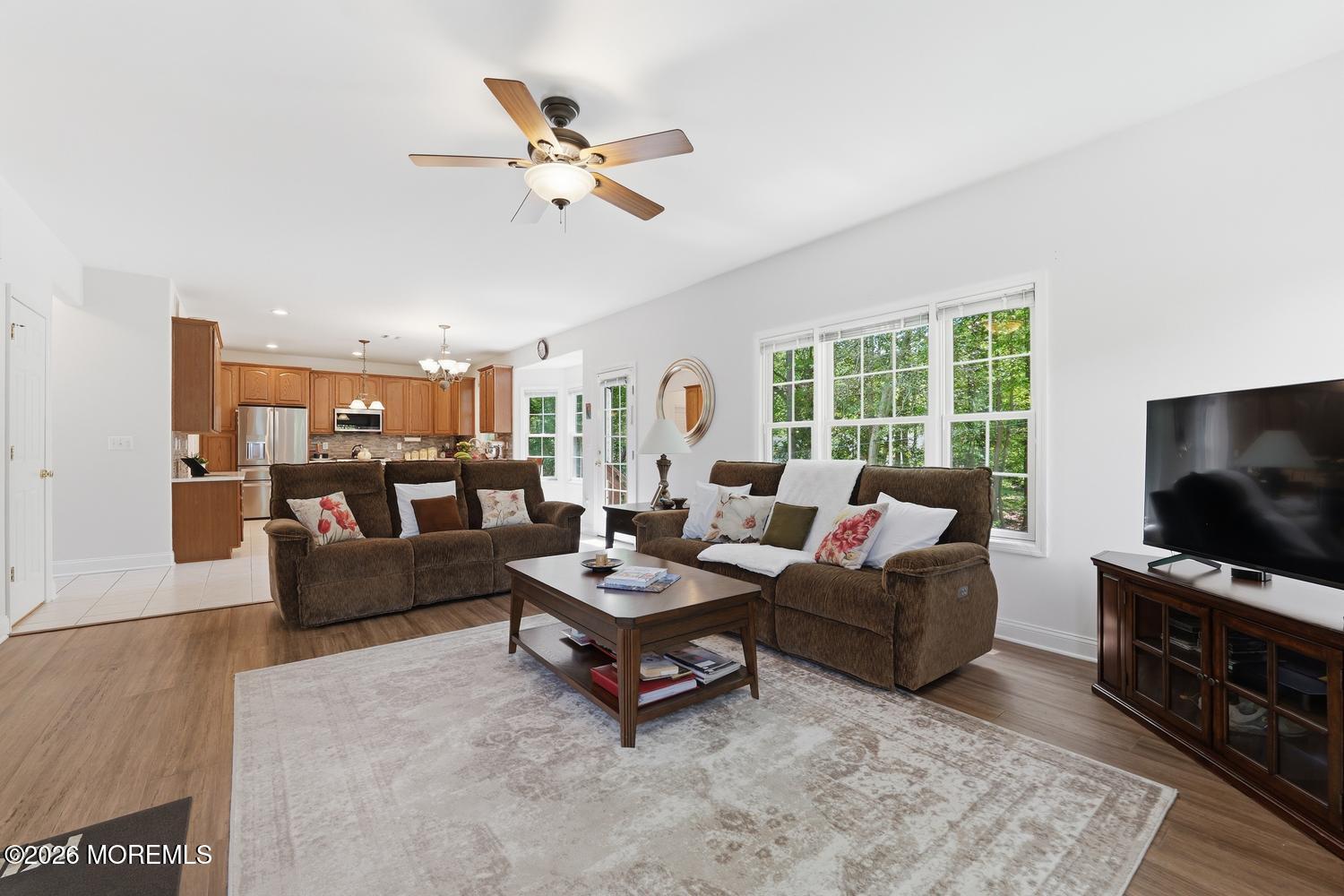 7 Cherry Tree Lane Cream Ridge, NJ 08514 - Photo 15 of 47 a living room with furniture and a flat screen tv
