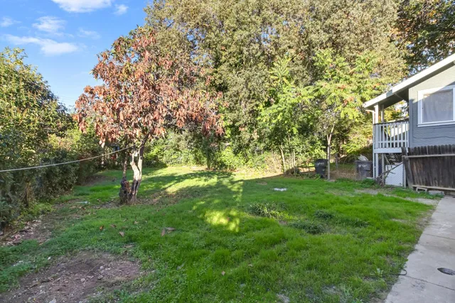 a view of yard with green space