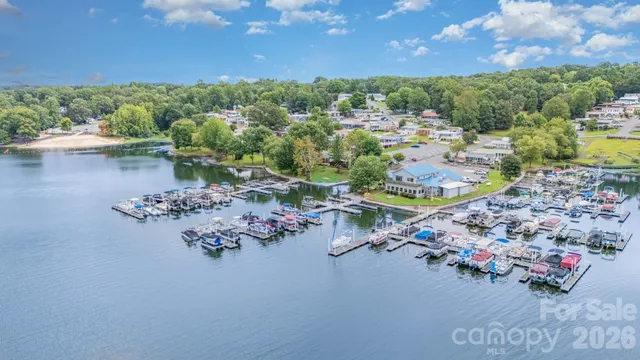 an aerial view of a garden
