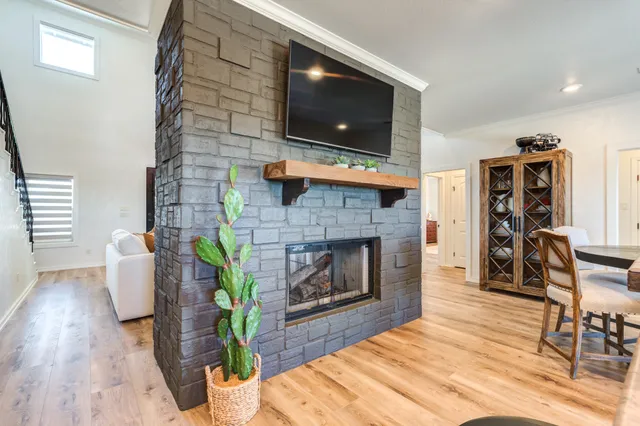 a bathroom with a sink and mirror