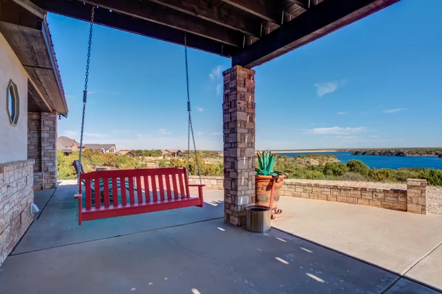 a view of an ocean and a nearby beach