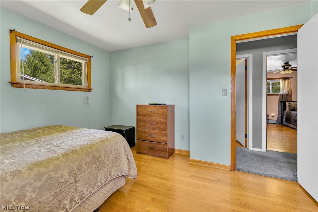 4685 New Road Youngstown, OH 44515 - Photo 23 of 37 Bedroom with light carpet, multiple windows, and ceiling fan