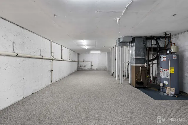 a view of empty room with fireplace