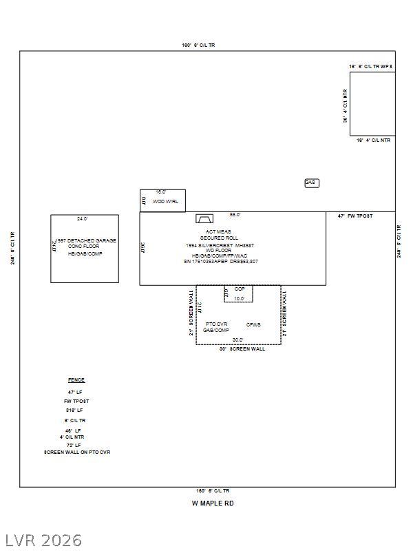 4361 Maple Road Pahrump, NV 89048 - Photo 45 of 46 A comprehensive plot map delineates property boundaries and structural layouts for easy navigation.