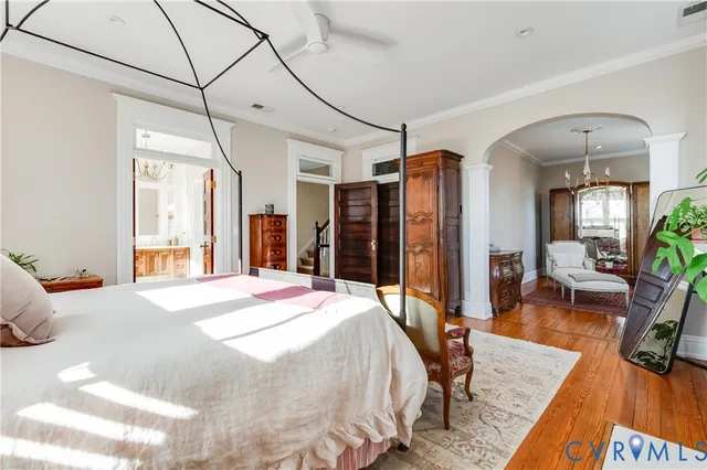 a living room with furniture and a couch