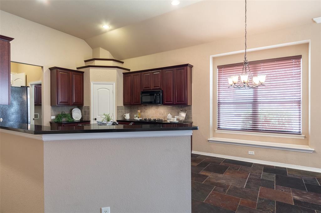 911 Panther Lane Allen, TX 75013 - Photo 8 of 20 a kitchen with stainless steel appliances granite countertop a sink and a wooden cabinets