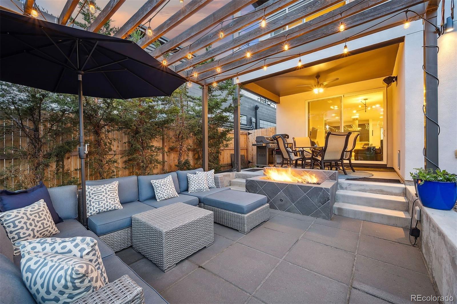 3536 Tejon Street Denver, CO 80211 - Photo 26 of 33 a outdoor space with patio the couches and pool with a umbrella