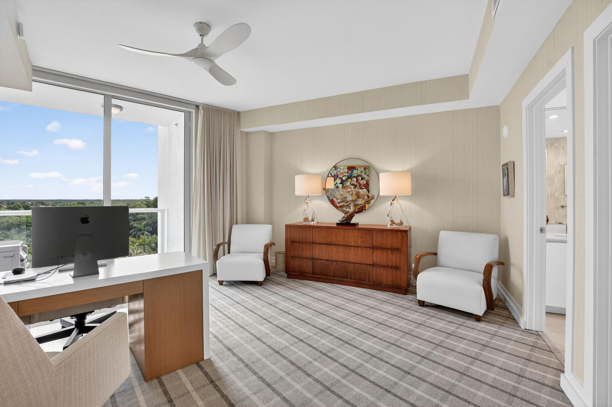 20155 Boca W Drive, Unit B701 Boca Raton, FL 33434 - Photo 33 of 78 a living room with furniture and a flat screen tv