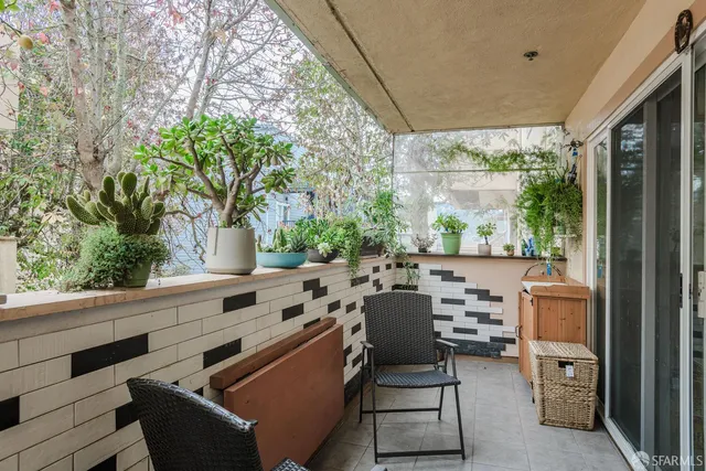 a view of an outdoor sitting space