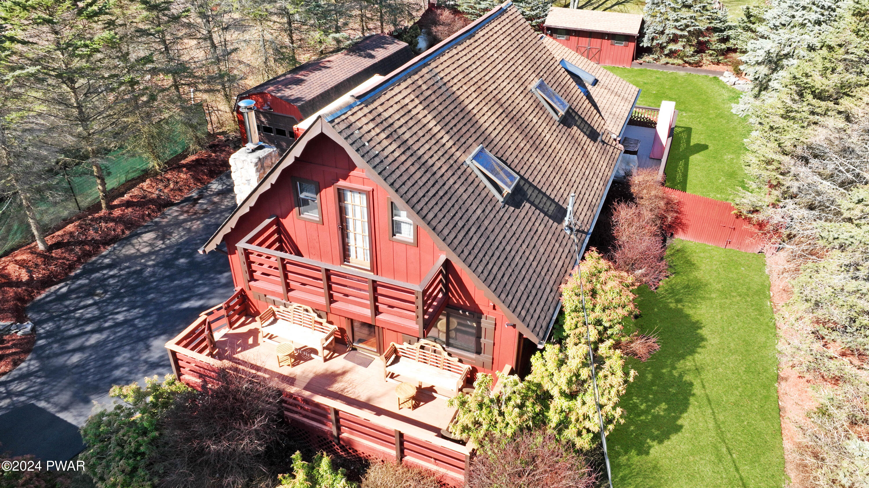 111 Stamford Road Dingmans Ferry, PA 18328 - Photo 4 of 46 an aerial view of a house