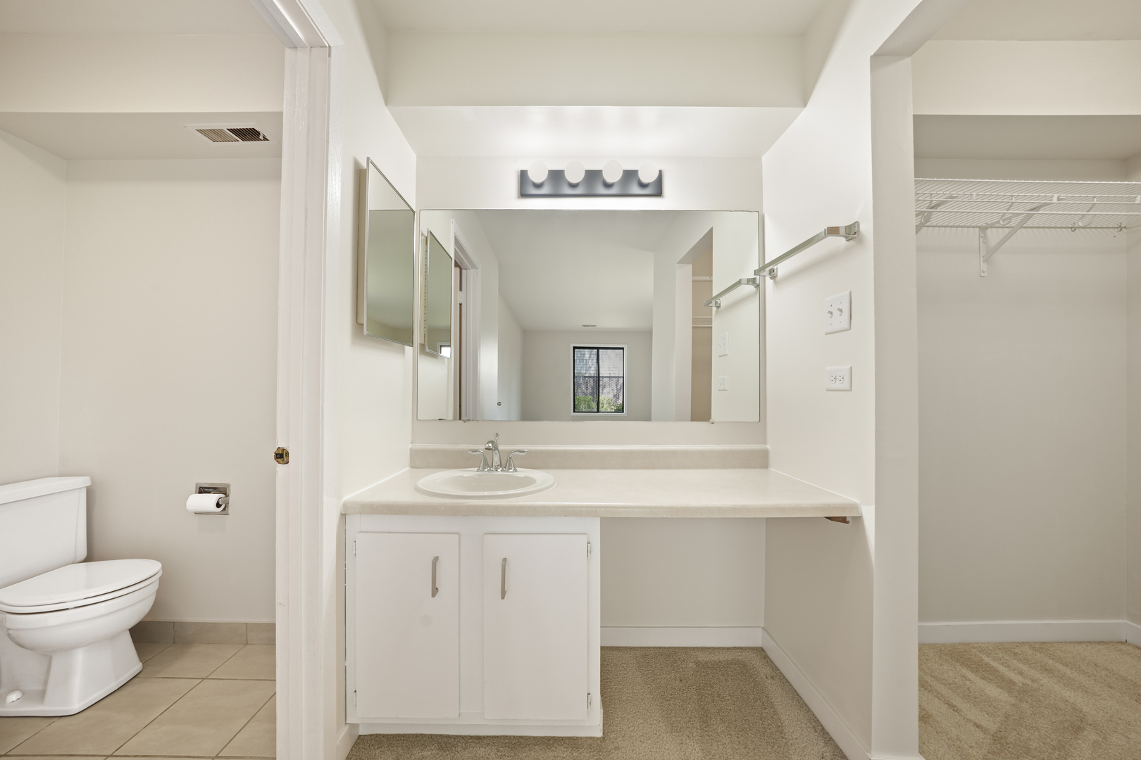 924 Coach Road, Unit 1 Palatine, IL 60074 - Photo 15 of 23 a bathroom with a sink a toilet and a mirror