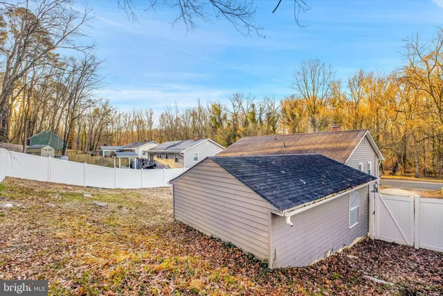 a view of a terrace with trees