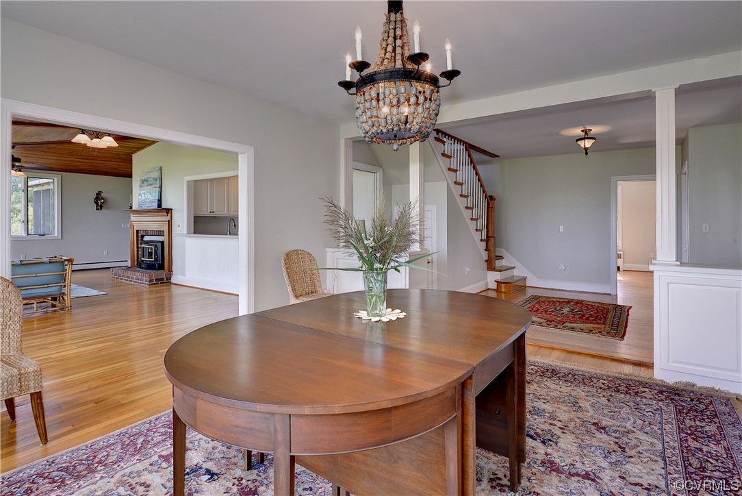 528 10th Street West Point, VA 23181 - Photo 6 of 50 a view of a dining room with furniture and wooden floor