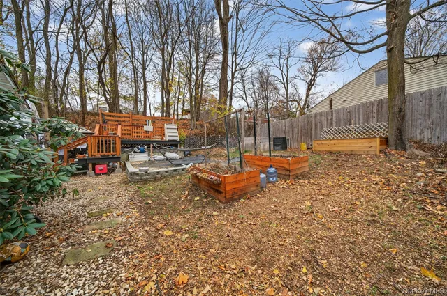 a view of an outdoor space with seating area