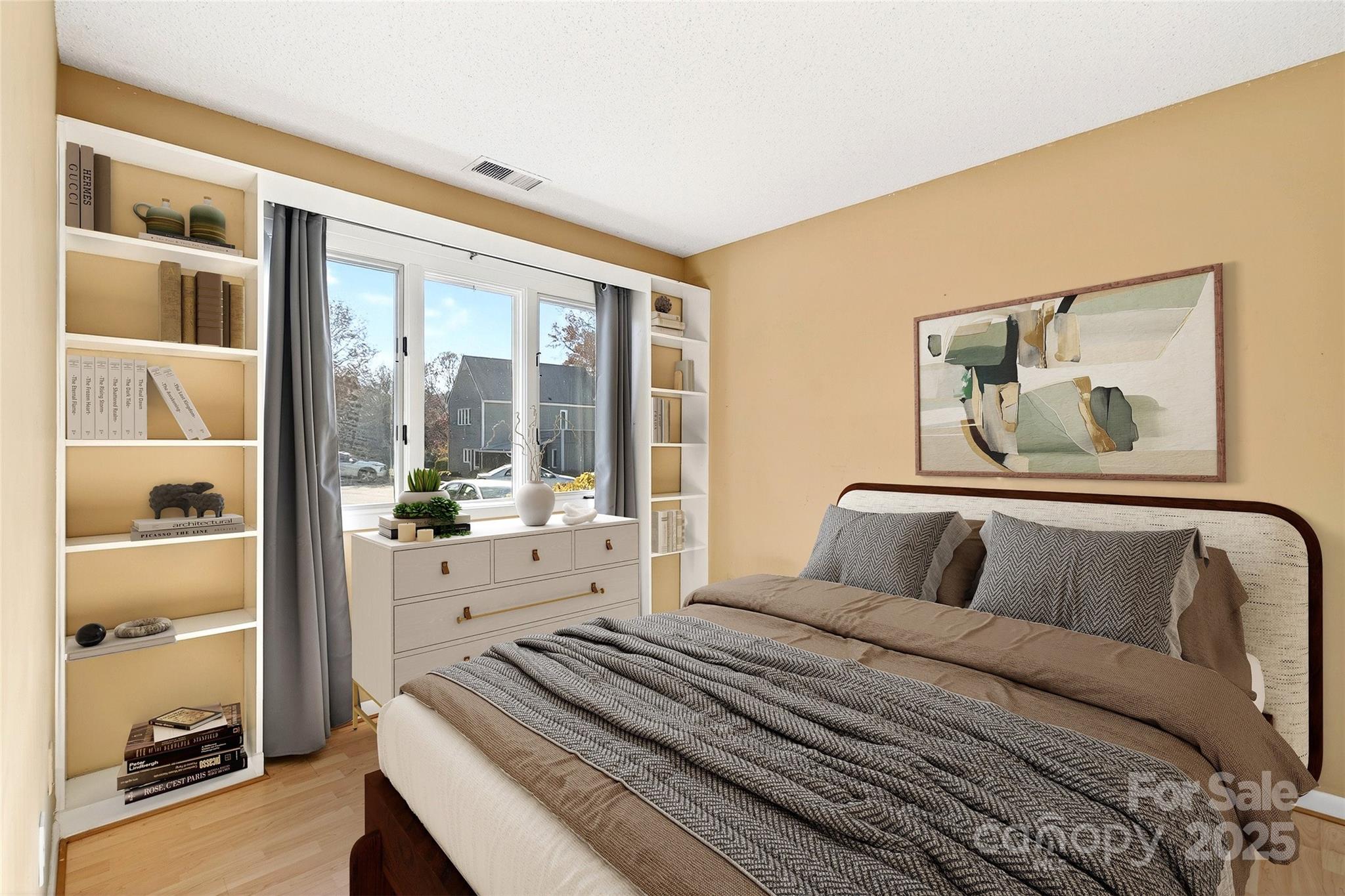 3 B Lynx Drive Black Mountain, NC 28711 - Photo 18 of 35 a bedroom with a bed and a large window with outer view