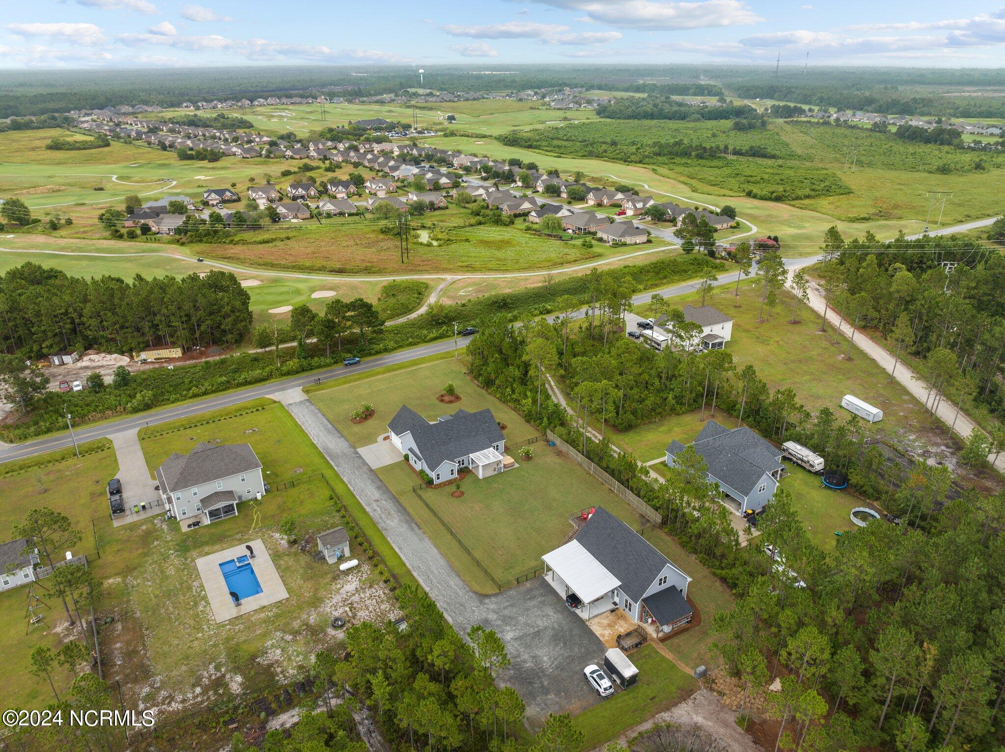 2463 Hoover Road Hampstead, NC 28443 - Photo 55 of 59 Aerial View to Castle Bay & Golf Course