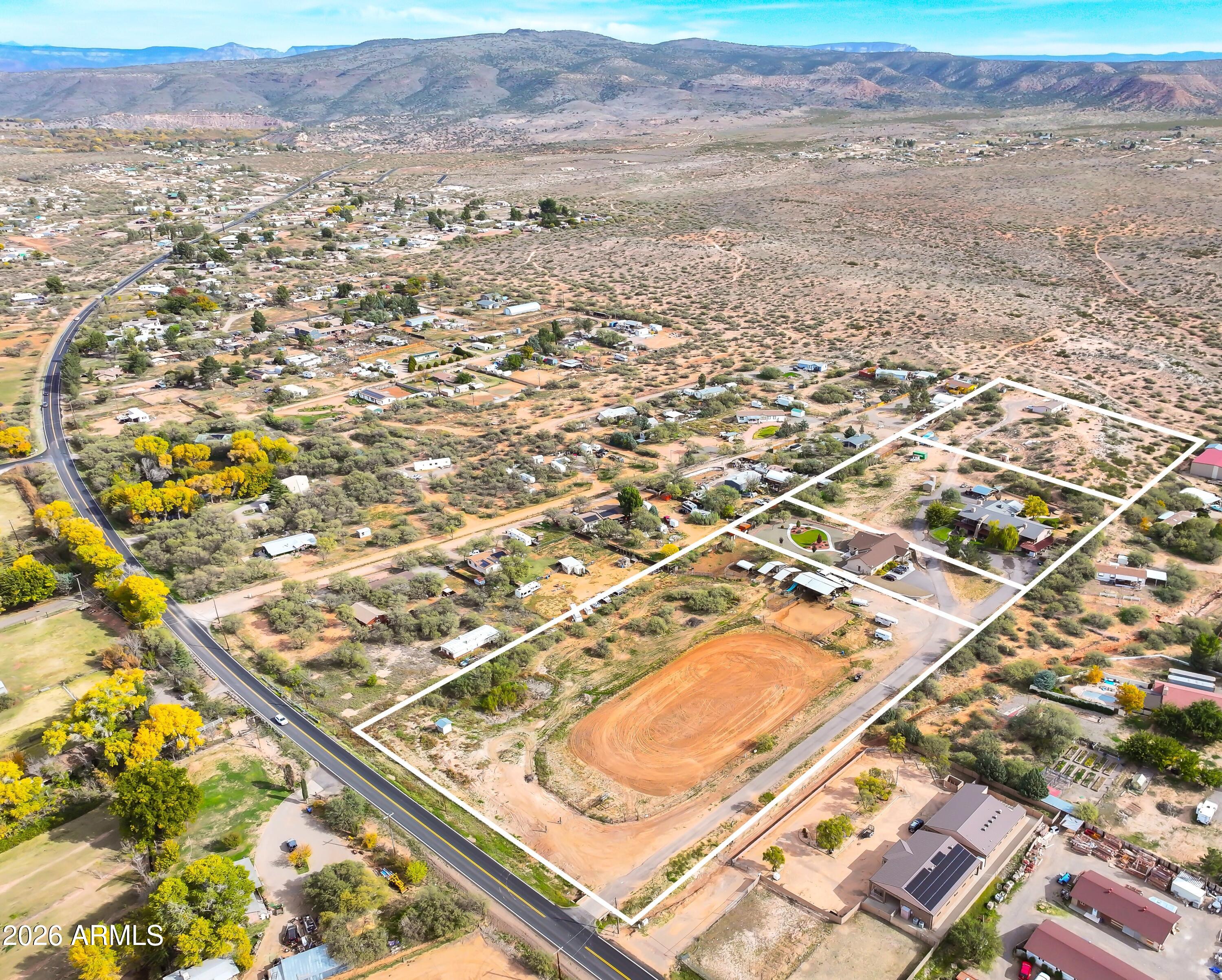 1005 South Page Springs Road Cornville, AZ 86325 - Photo 1 of 43 an aerial view of residential houses with outdoor space