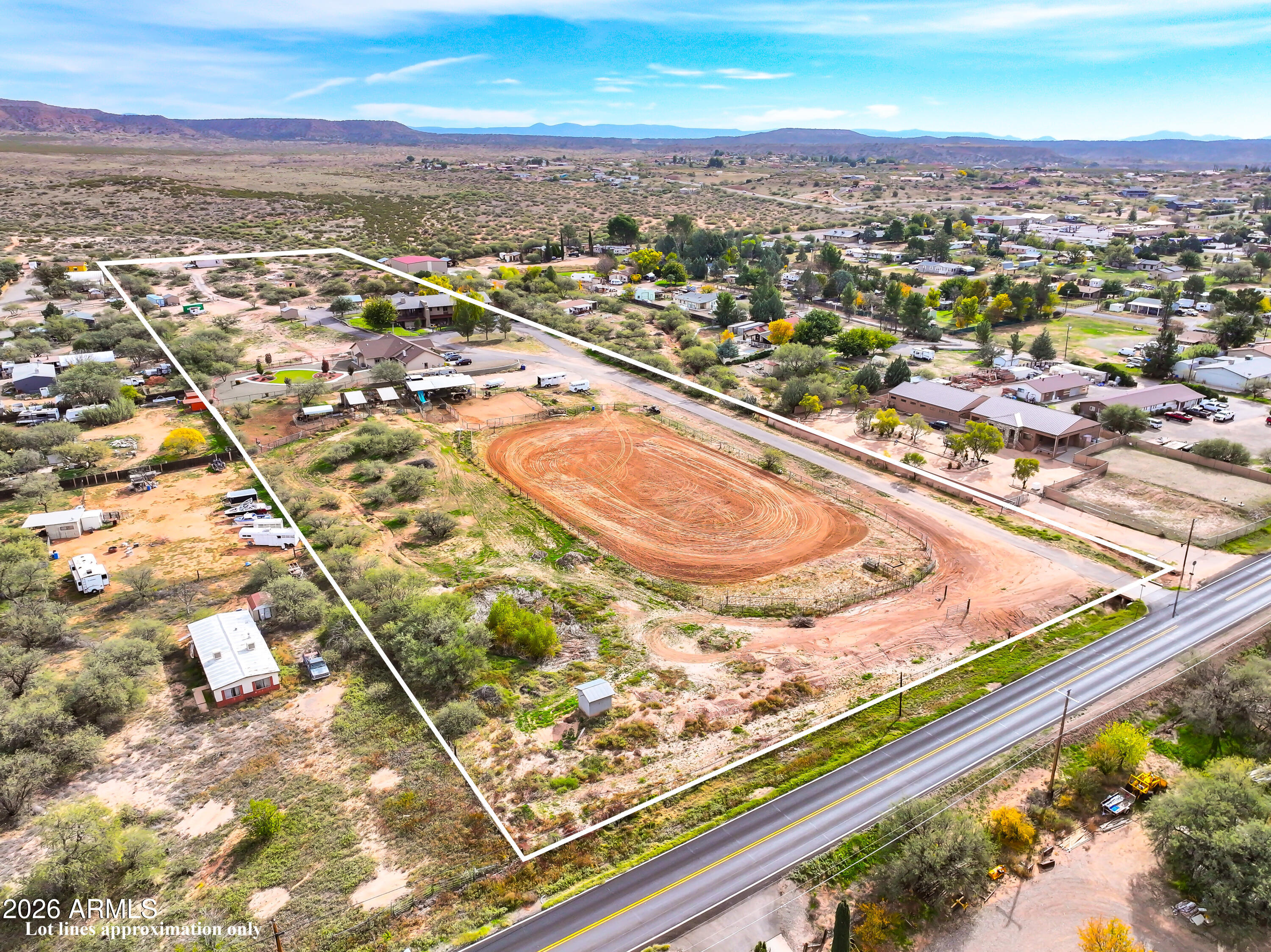 1005 South Page Springs Road Cornville, AZ 86325 - Photo 12 of 43 an aerial view of residential houses with outdoor space