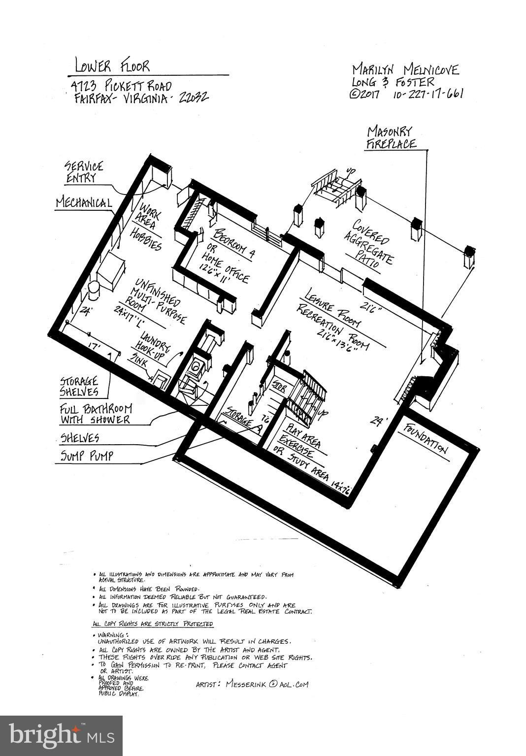 4723 Pickett Road Fairfax, VA 22032 - Photo 30 of 30 Open Concept Lower Level Floor Plan