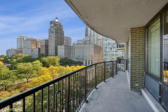 a view of balcony with city view