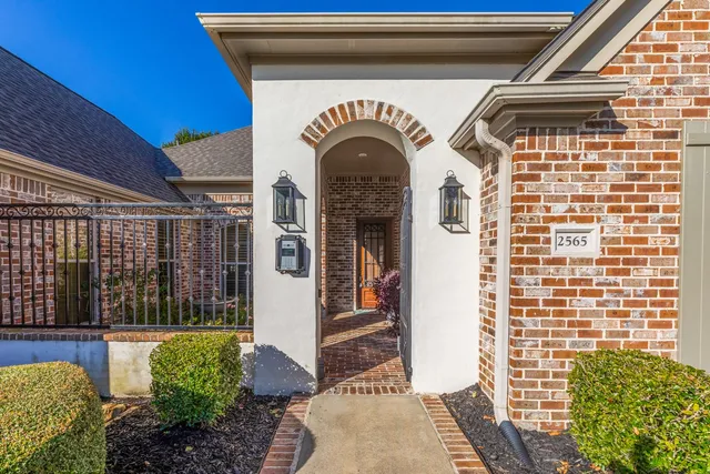 a view of a door of the house