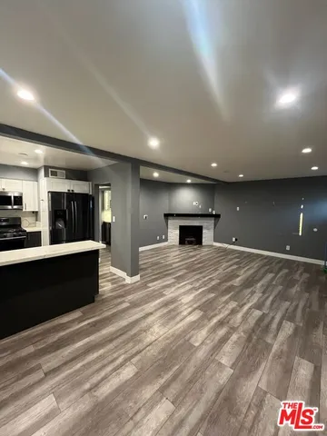 a view of kitchen and sink