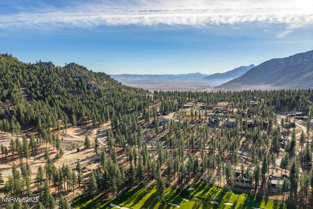 a view of a city with mountain