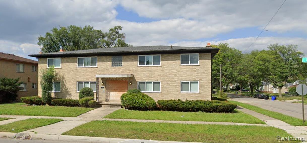 14810 Joy Road Detroit, MI 48228 - Photo 1 of 20 Front exterior of solid brick 4 unit apartment bui