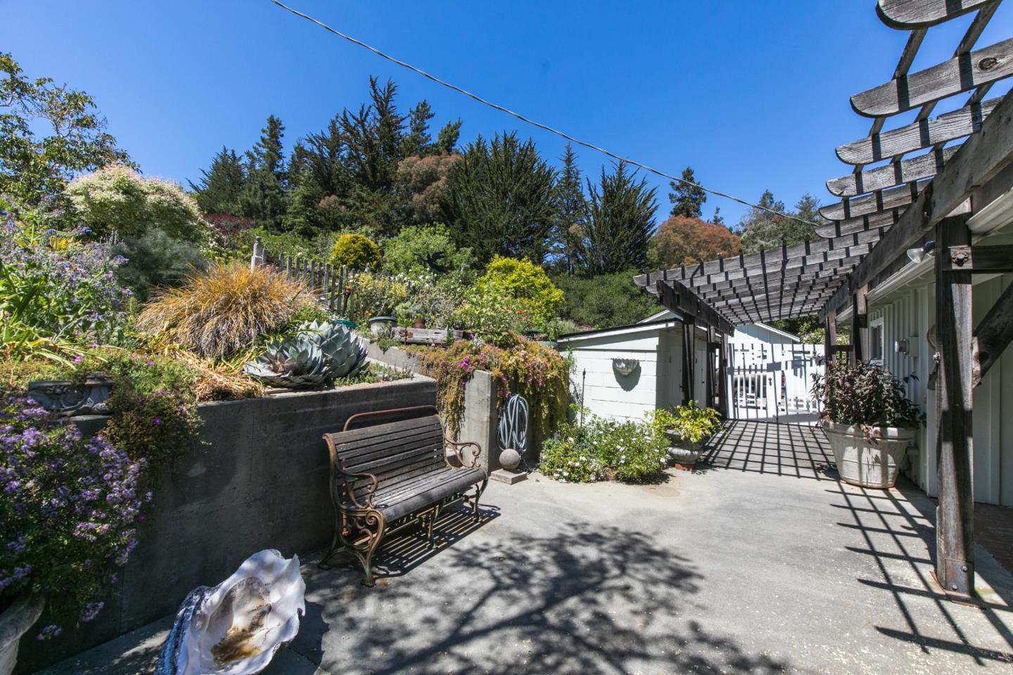 157 Happy Valley Road Santa Cruz, CA 95065 - Photo 6 of 45 a view of a house with a yard and potted plants