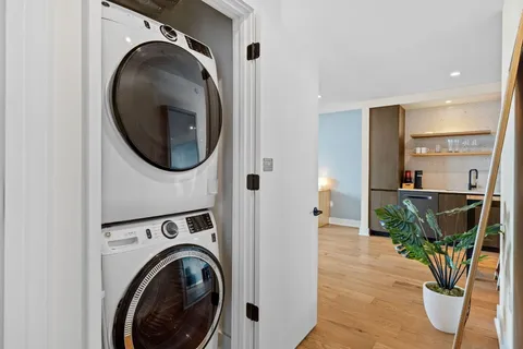 a view of a city with tall buildings