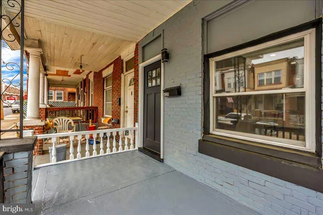 a view of a house with a porch