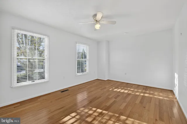 a view of staircase with a large window