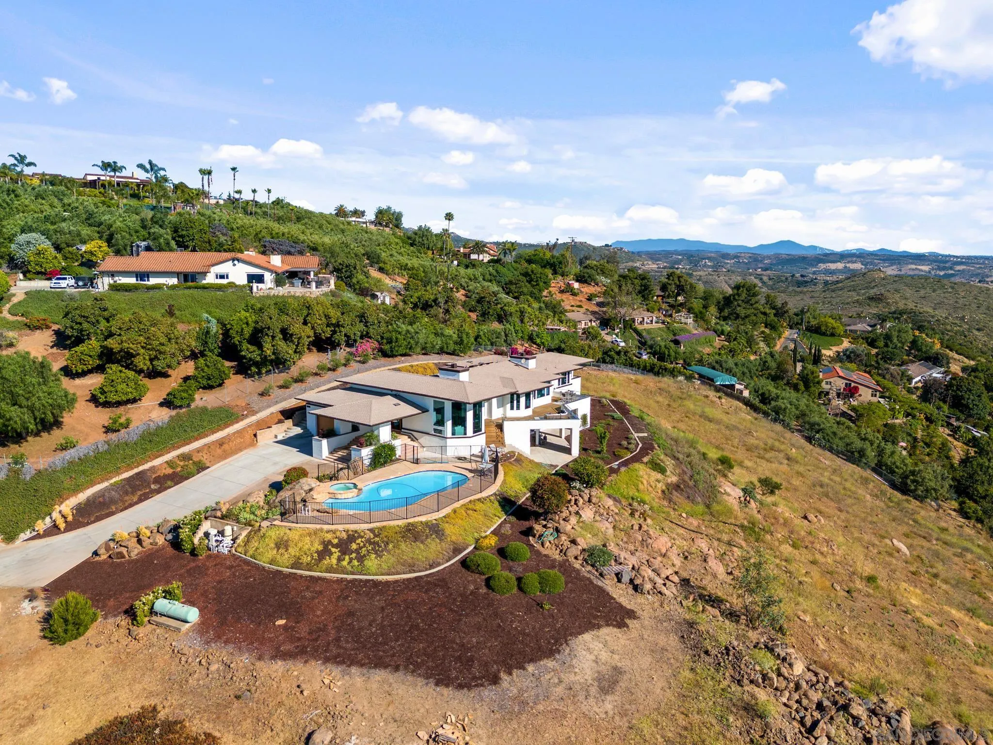 15486 Markar Road Poway, CA 92064 - Photo 46 of 63 an aerial view of residential houses with outdoor space