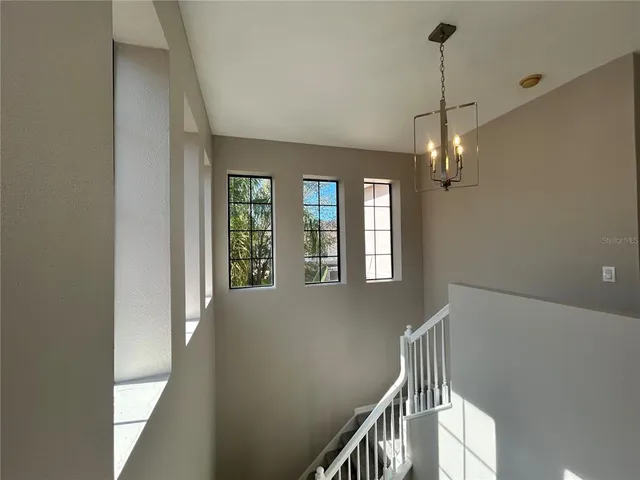 a view of an entryway with a window