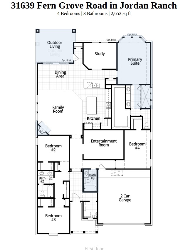 31639 Fern Grove Road Fulshear, TX 77423 - Photo 32 of 32 Spec Floorplan