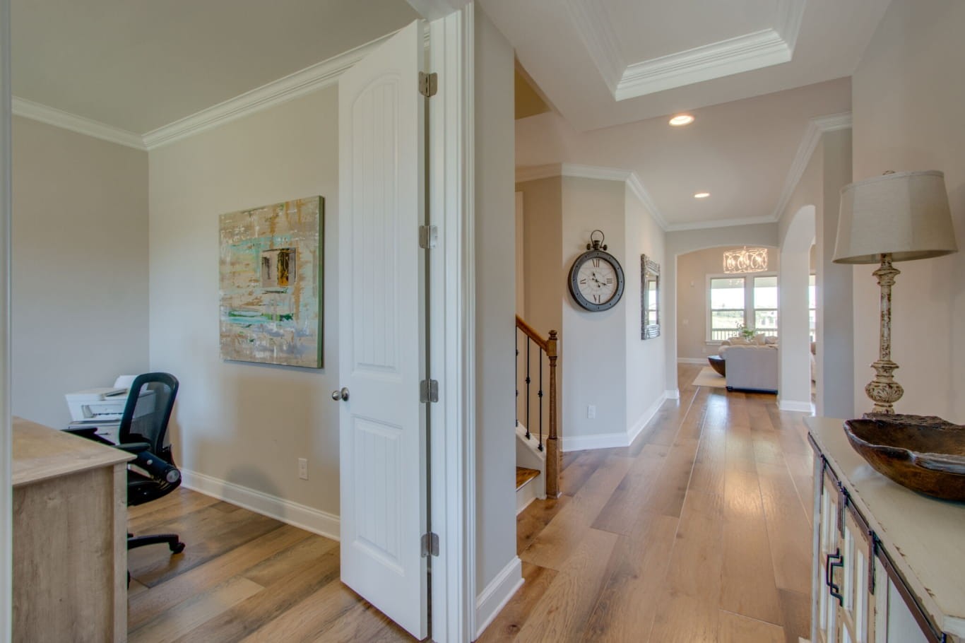 3584 Robbins Nest Road Thompson's Station, TN 37179 - Photo 6 of 43 a view of a hallway with wooden floor and living room